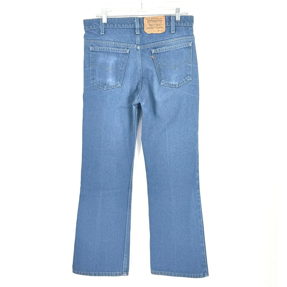 Vintage Levis 516 Orange Tab Jeans 75' Mens 34x30 Medium Wash Straight Leg